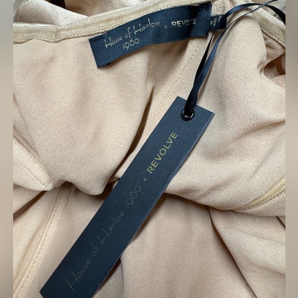 NWT REVOLVE HOUSE OF HARLOW Newton Dress Champagne XS - Picture 10 of 11